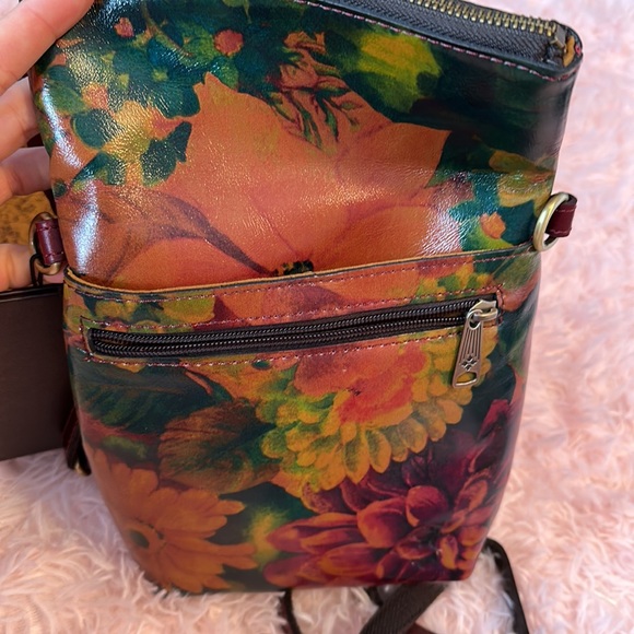 Patricia Nash Floral Green Convertible Leather Backpack Crossbody - Picture 2 of 7